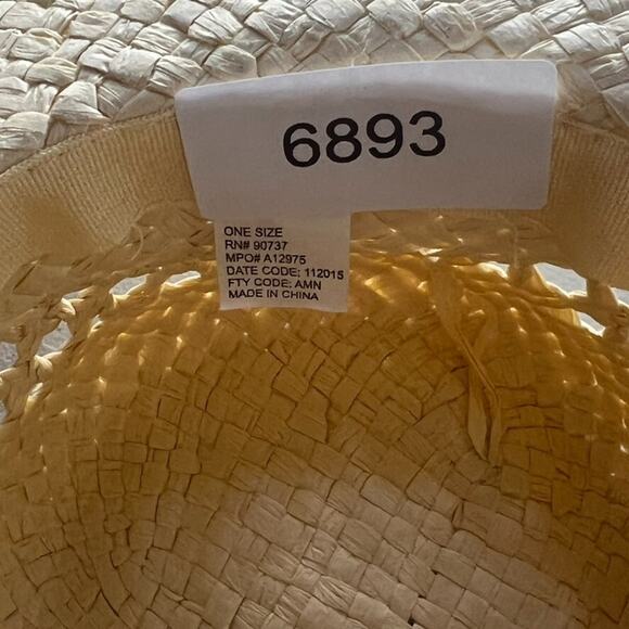 Weaved Straw Sun Hat Natural Color - Picture 4 of 4